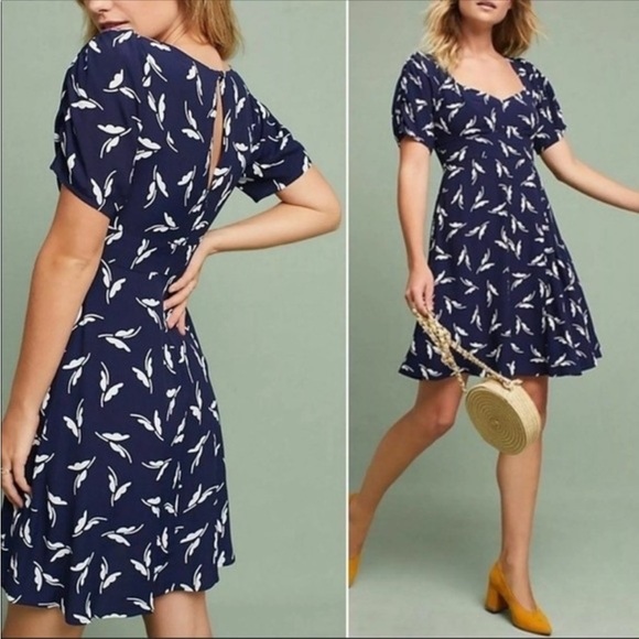 Anthropologie Dresses Anthropologie Maeve Fern Ruched Butterfly